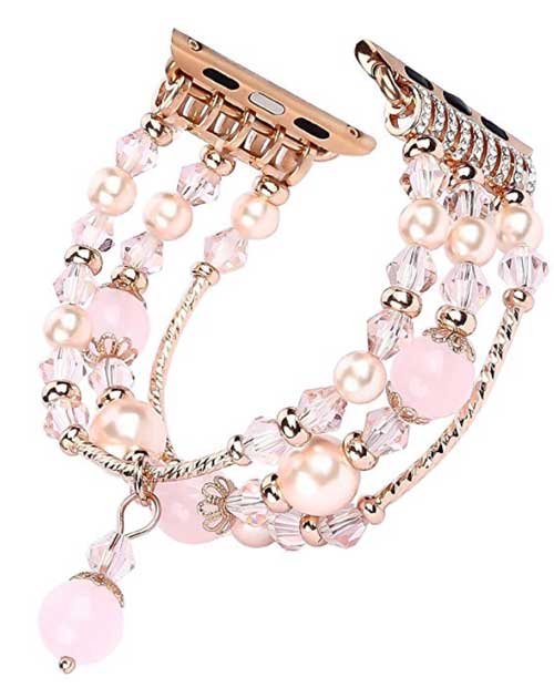 Popruh na hodinky Apple Faux Pearl Beads