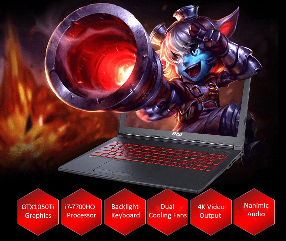 Herní notebook MSI GL62M 7REX - 1252 [Kód kupónu uvnitř]