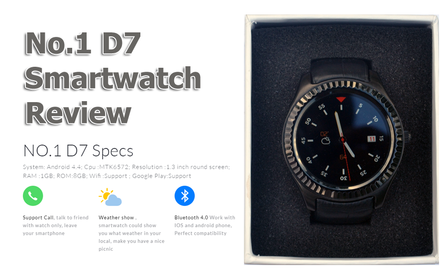 Recenze č. 1 D7 Smartwatch - elegantní vzhled Android Smartwatch
