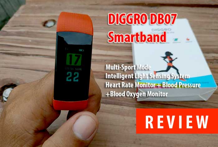 [Recenze] Diggro DB07 Fitness Tracker - inteligentní pásmo s HRM + BPM