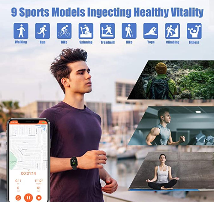 Inteligentní hodinky AIKELA - módní fitness hodinky