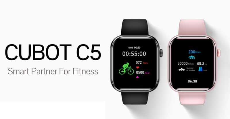 Chytré hodinky Cubot C5 - lehké fitness hodinky