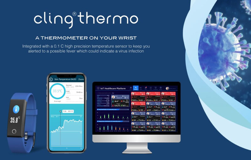 Chytré hodinky MedTech - Cling Thermo s detekcí teploty
