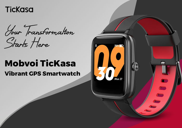 Vibrující inteligentní hodinky Mobvoi TicKasa - přehled funkcí