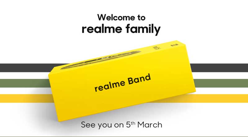 RealMe Smartband - oficiální odhalení 5. března 2021