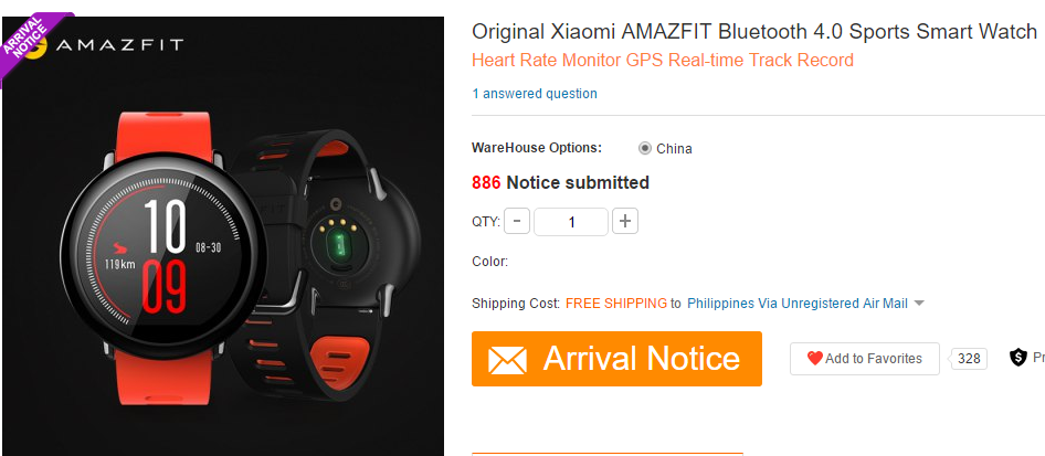 Chytré hodinky XIAOMI AMAZFIT 1