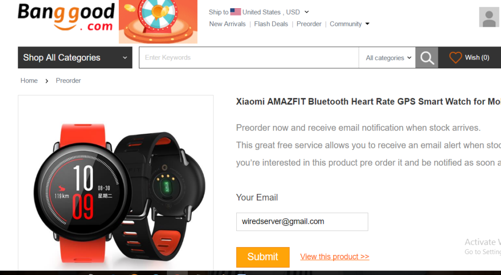 Chytré hodinky Xiaomi Amazfit-Banggood