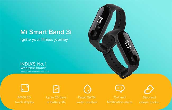 Xiaomi Mi band 3i Smartband - levný, ale žádný monitor srdečního tepu