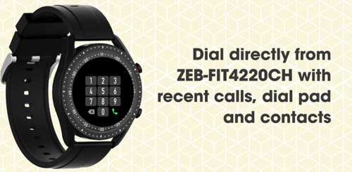 Chytré hodinky Zebronics-ZEB -–- Fit4220CH-volání přes Bluetooth