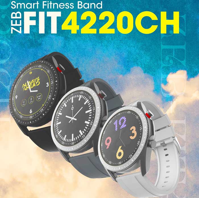 Chytré hodinky Zebronics, model ZEB -Fit4220CH - přehled funkcí