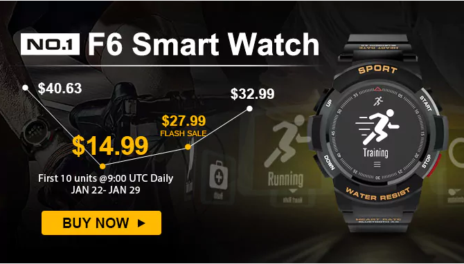 Chytré hodinky č. 1 F6 FLASH PRODEJ 27,99 $, prvních 10 jednotek pouze 14,99 $