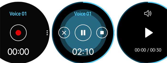 Aplikace Gear Voice Memo