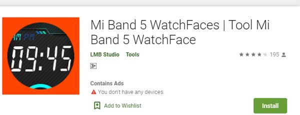 Ciferníky Mi Band 5