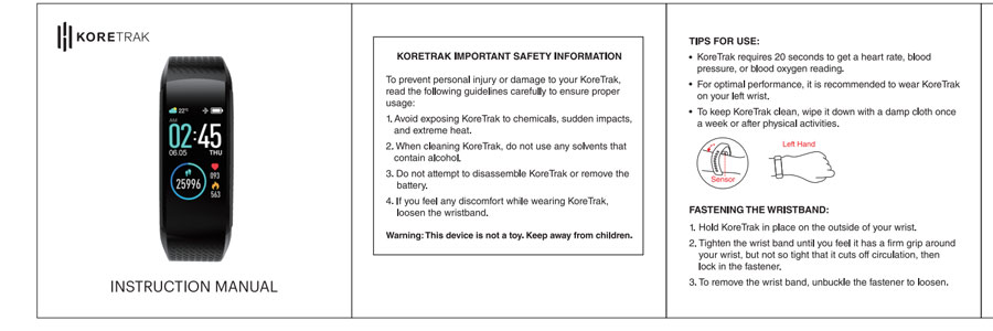 TroubleShooting KoreTrak Smartwatch - Stáhnout uživatelskou příručku