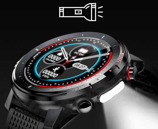 Microwear L15 - Chytré hodinky s LED svítilnou