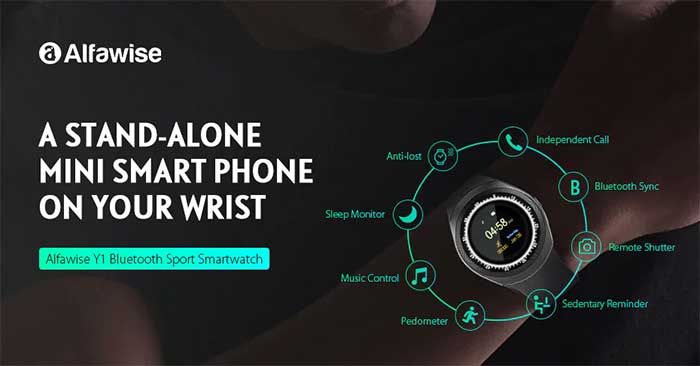 Alfawise Y1 696 Bluetooth Sport Smartwatch - kupónový kód